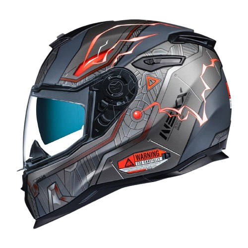 NEXX SX.100 GIGABOT MAT GRİ-KIRMIZI KASK