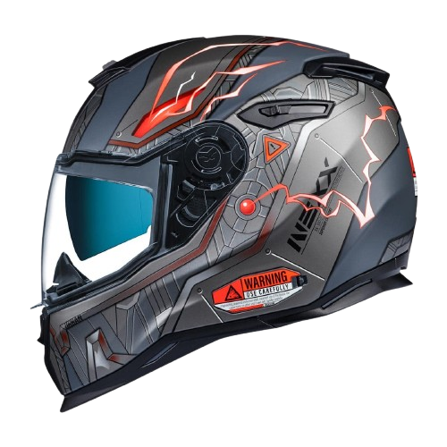 NEXX SX.100 GIGABOT MAT GRİ-KIRMIZI KASK