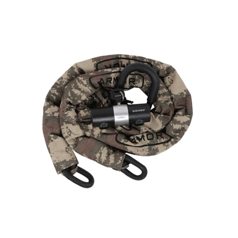 Armor Military Serisi Dövme Çelik Zincir Kilit (12mmx1.8mt) + U Bar Kilit